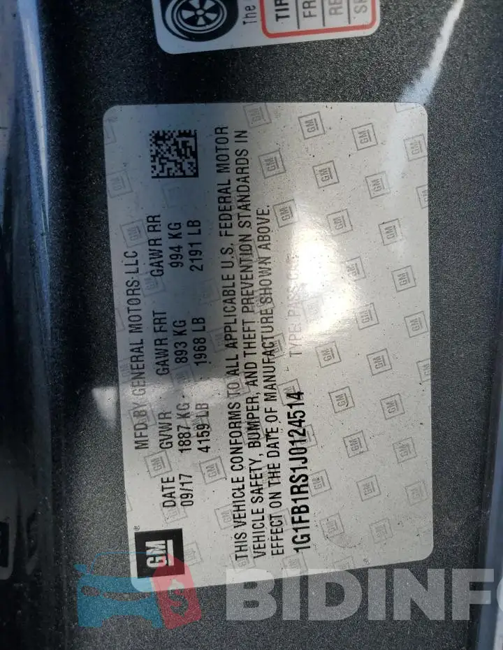 1G1FB1RS1J0124514 Photo# 12