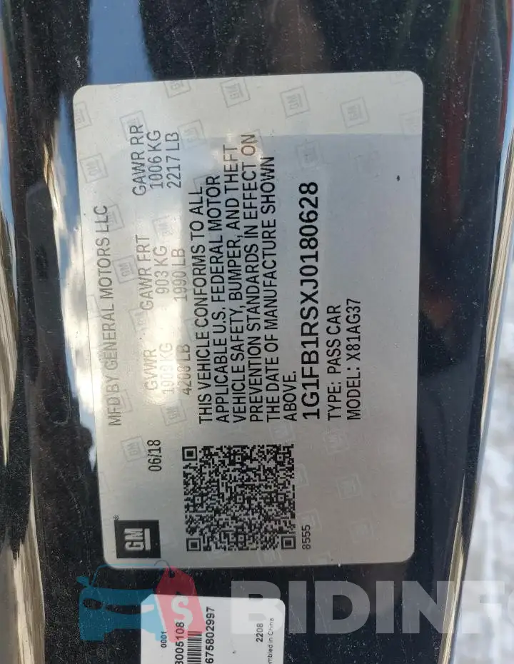 1G1FB1RSXJ0180628 Photo# 12
