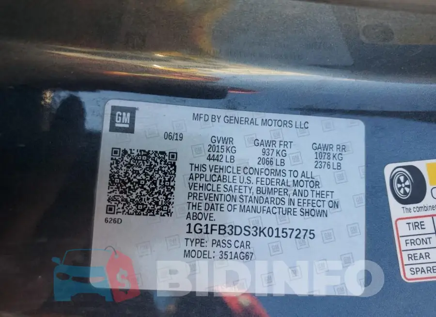 1G1FB3DS3K0157275 Photo# 13