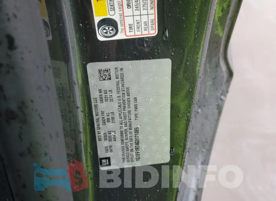 1G1FF1R74G0171089 Photo# 12