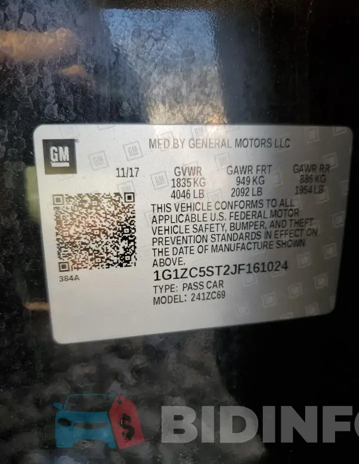 1G1ZC5ST2JF161024 Photo# 12