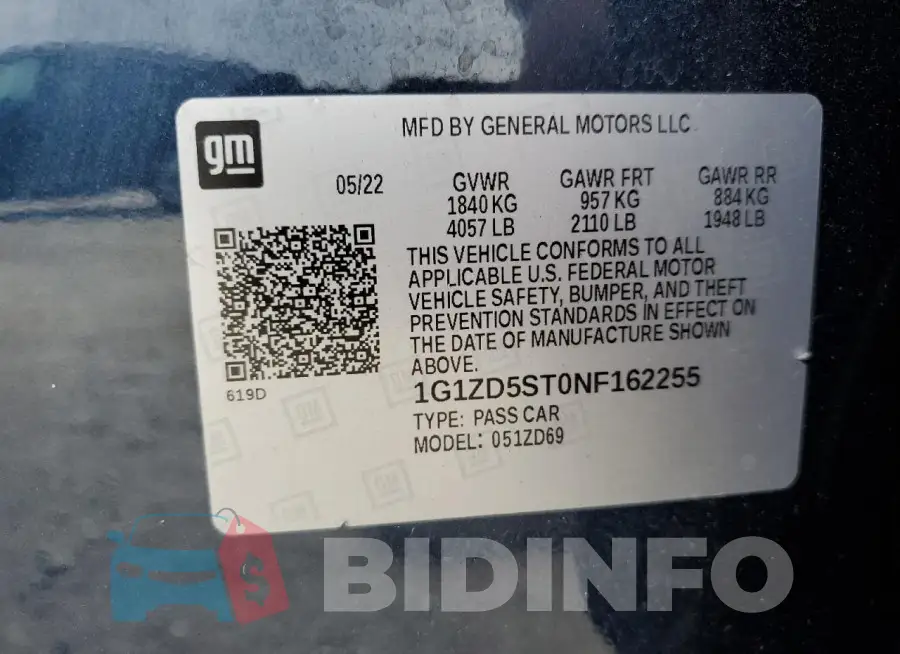 1G1ZD5ST0NF162255 Photo# 12