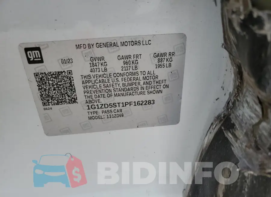 1G1ZD5ST1PF162283 Photo# 13