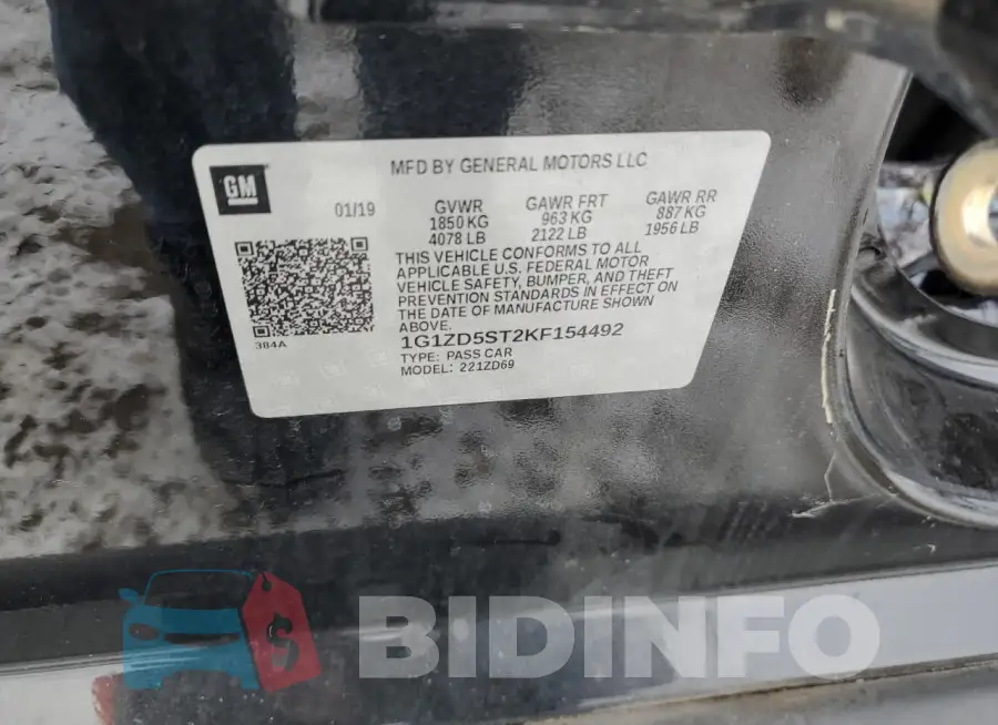 1G1ZD5ST2KF154492 Photo# 12