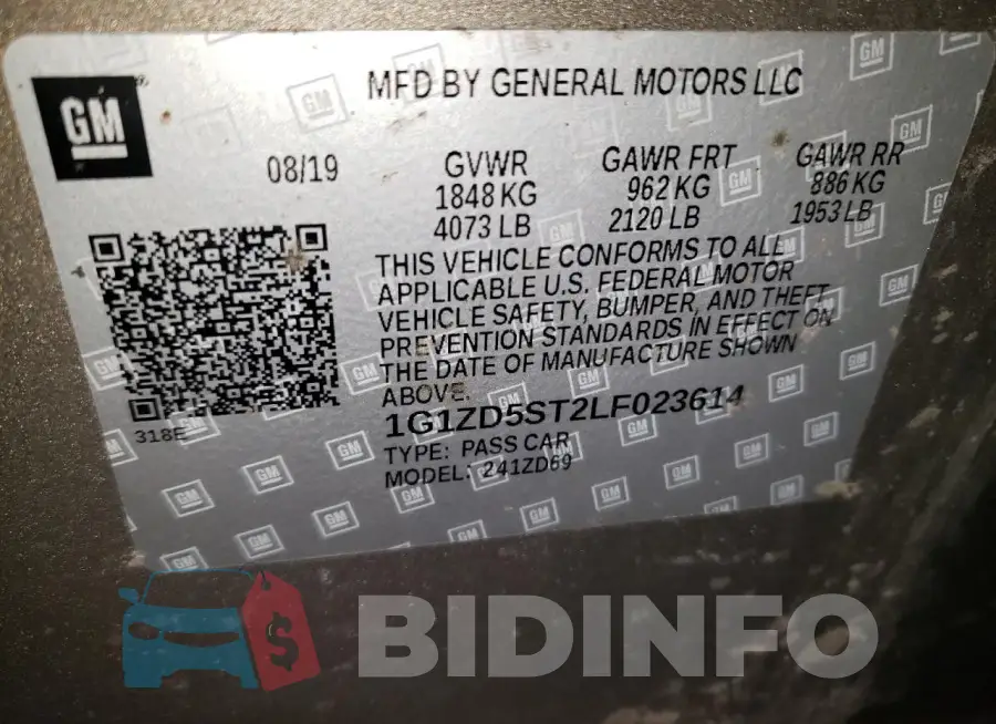 1G1ZD5ST2LF023614 Photo# 12