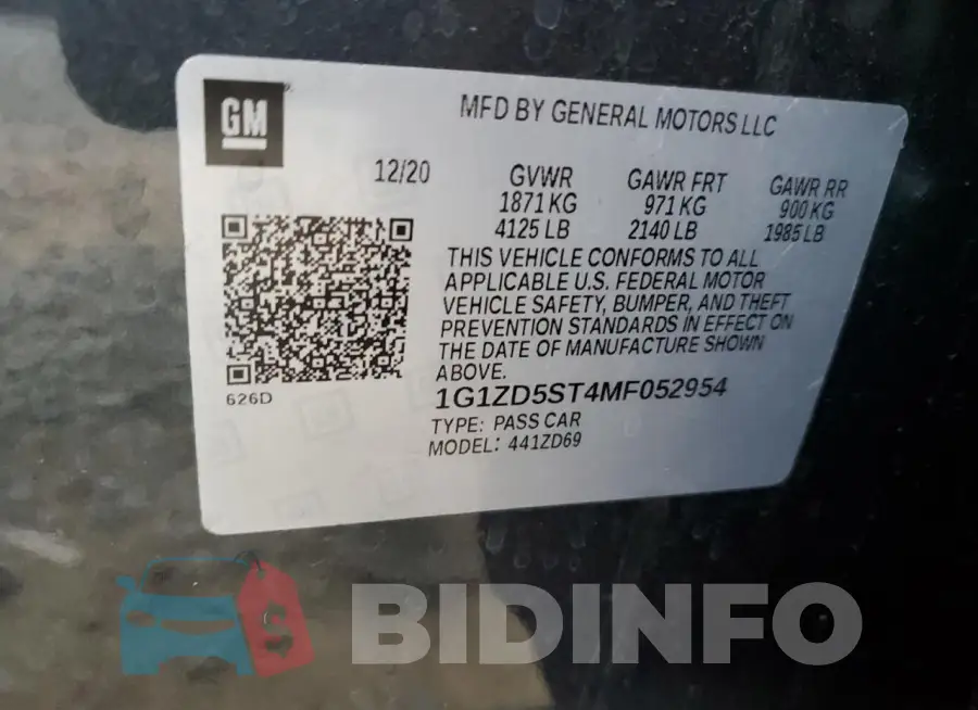 1G1ZD5ST4MF052954 Photo# 12