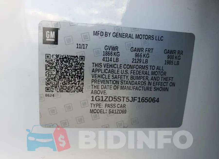 1G1ZD5ST5JF165064 Photo# 12