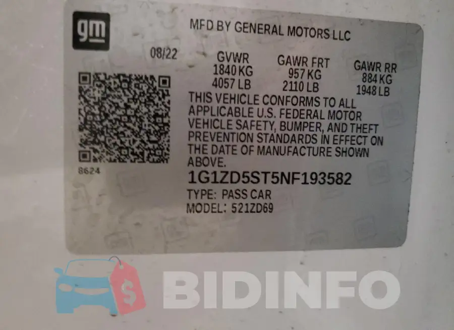 1G1ZD5ST5NF193582 Photo# 12