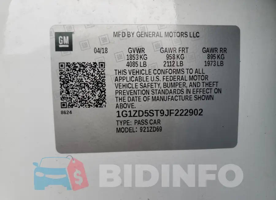 1G1ZD5ST9JF222902 Photo# 12