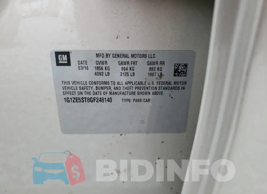 1G1ZE5ST8GF248140 Photo# 13