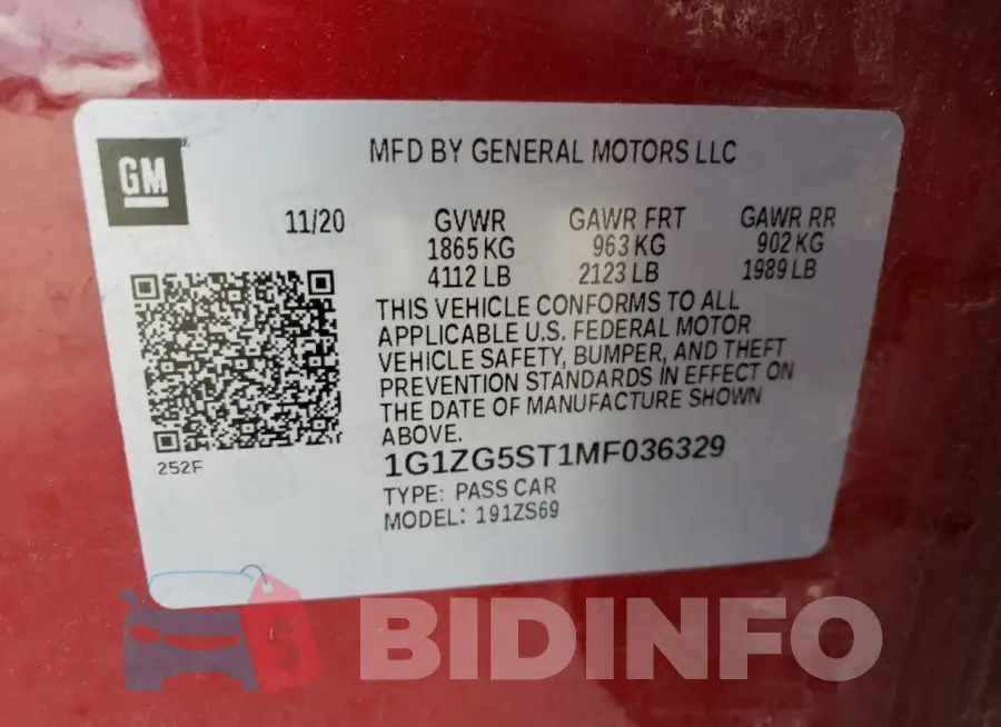 1G1ZG5ST1MF036329 Photo# 12