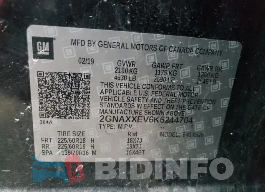 2GNAXXEV6K6244704 Photo# 13