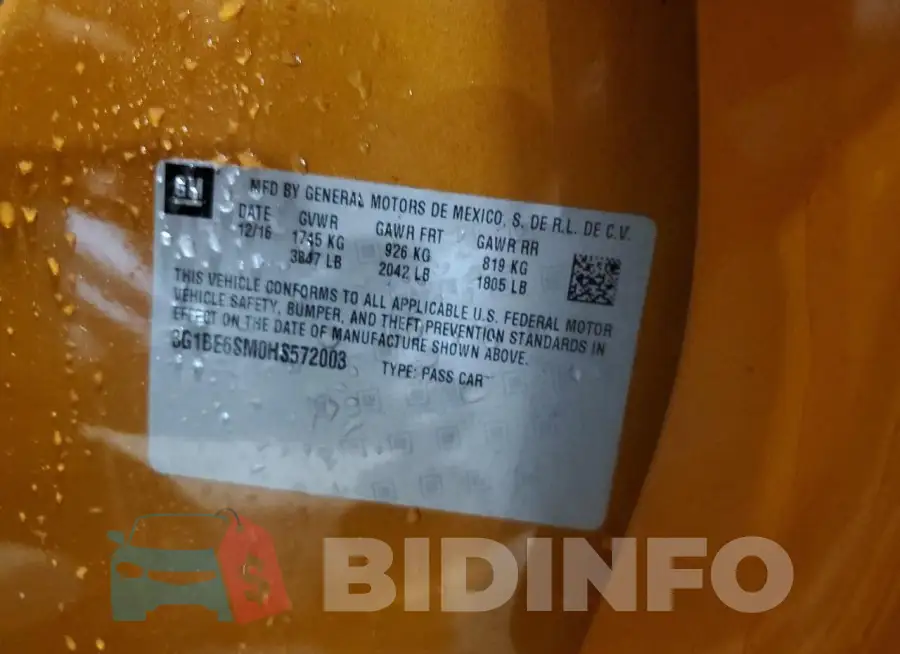 3G1BE6SM0HS572003 Photo# 12