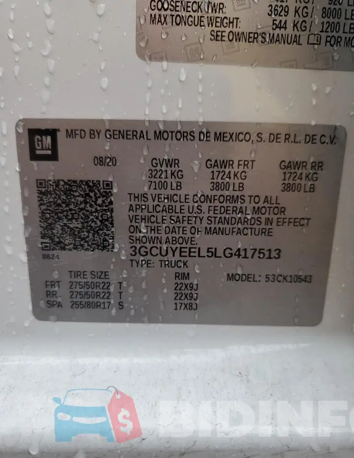 3GCUYEEL5LG417513 Photo# 12