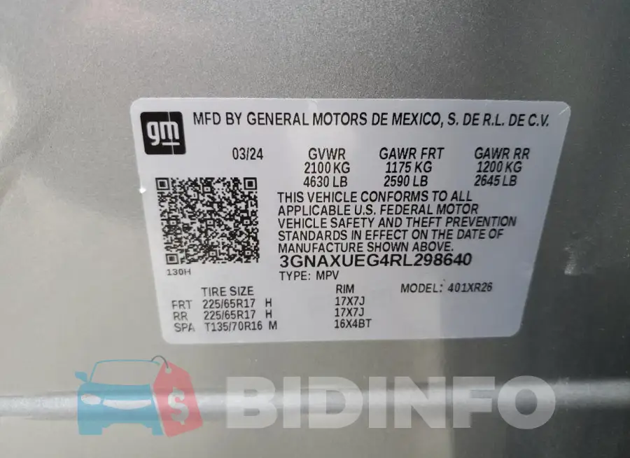 3GNAXUEG4RL298640 Photo# 13