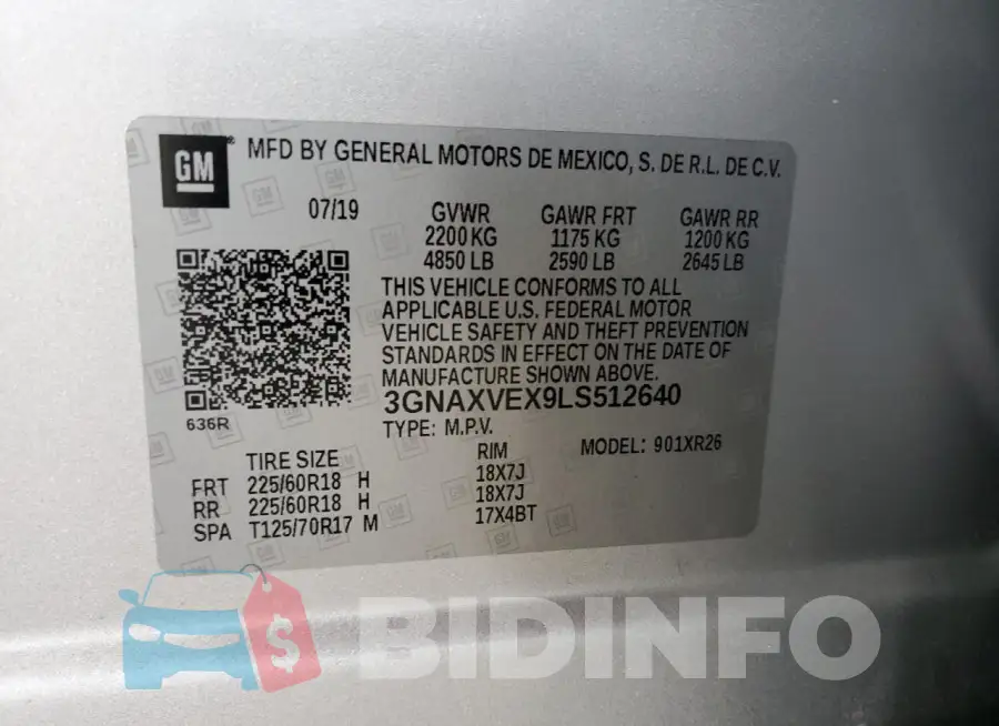 3GNAXVEX9LS512640 Photo# 13