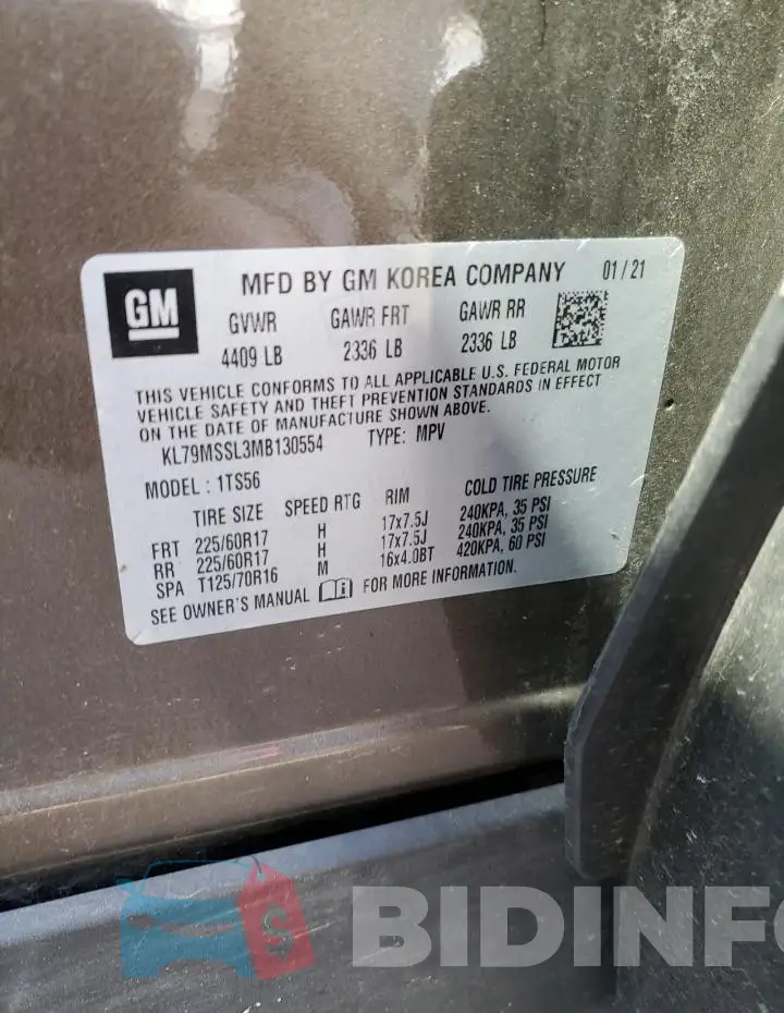 KL79MSSL3MB130554 Photo# 13