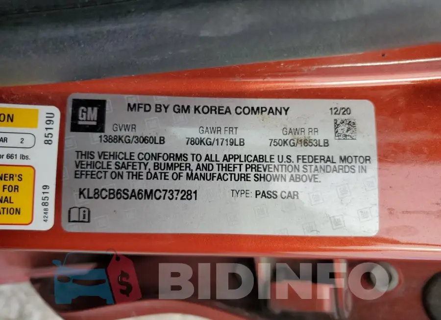 KL8CB6SA6MC737281 Photo# 12