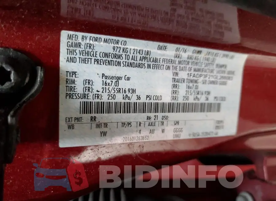 1FADP3F21GL266083 Photo# 12