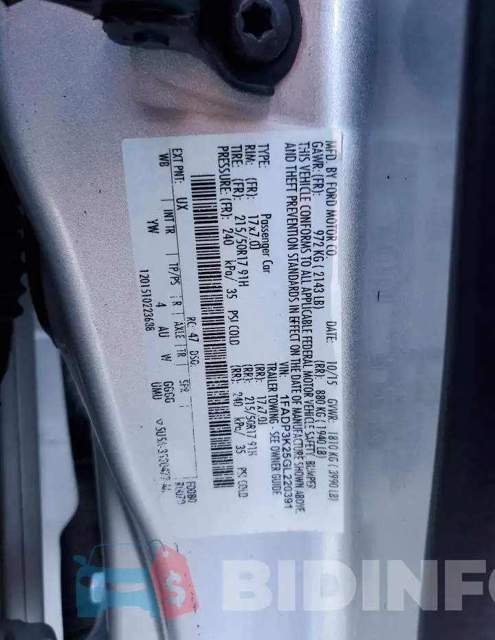 1FADP3K25GL220391 Photo# 13