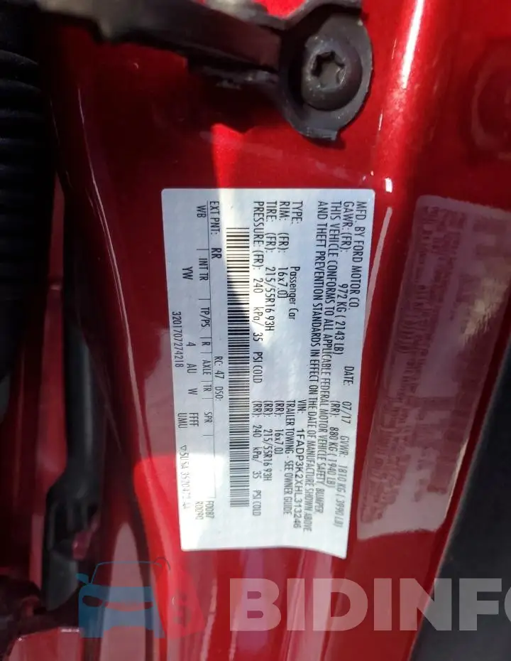 1FADP3K2XHL313246 Photo# 12
