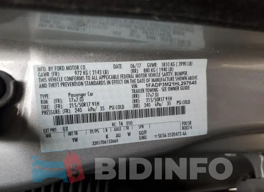 1FADP3M21HL297645 Photo# 12
