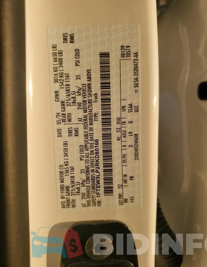 1FTEW3LP2RKD80166 Photo# 13