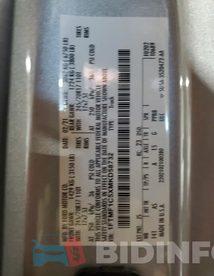 1FTMF1C5XMKD58732 Photo# 12