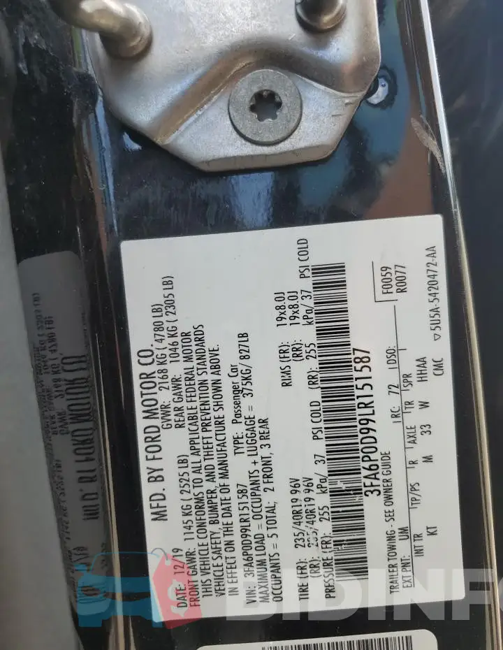 3FA6P0D99LR151587 Photo# 12