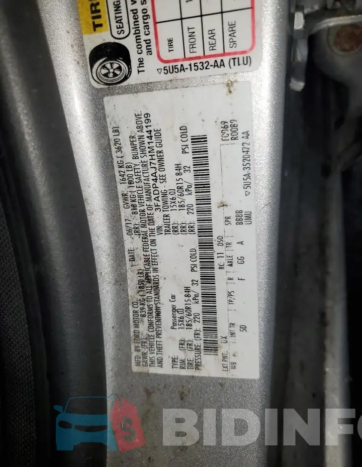 3FADP4AJ7HM144199 Photo# 12