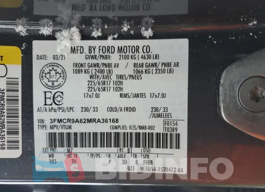 3FMCR9A62MRA36168 Photo# 14