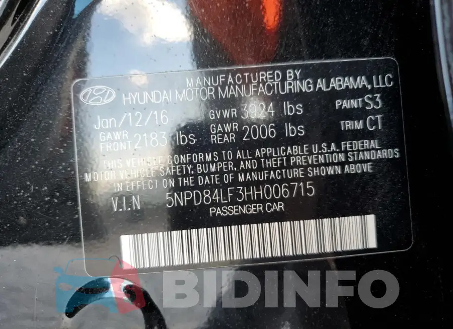 5NPD84LF3HH006715 Photo# 13