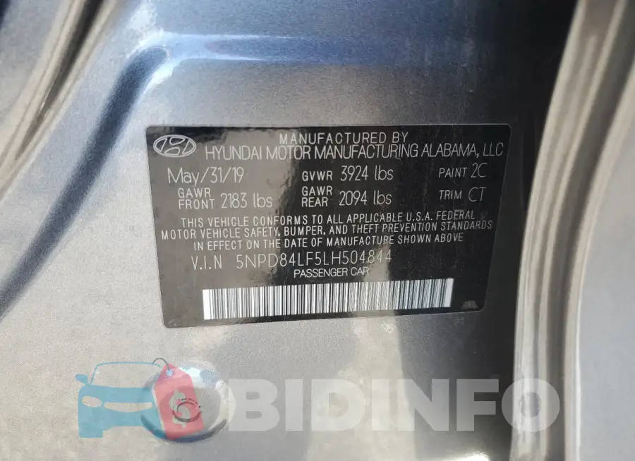 5NPD84LF5LH504844 Photo# 12