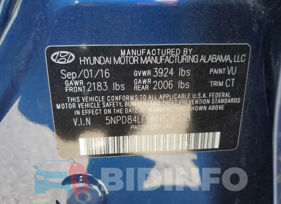 5NPD84LF6HH128078 Photo# 12