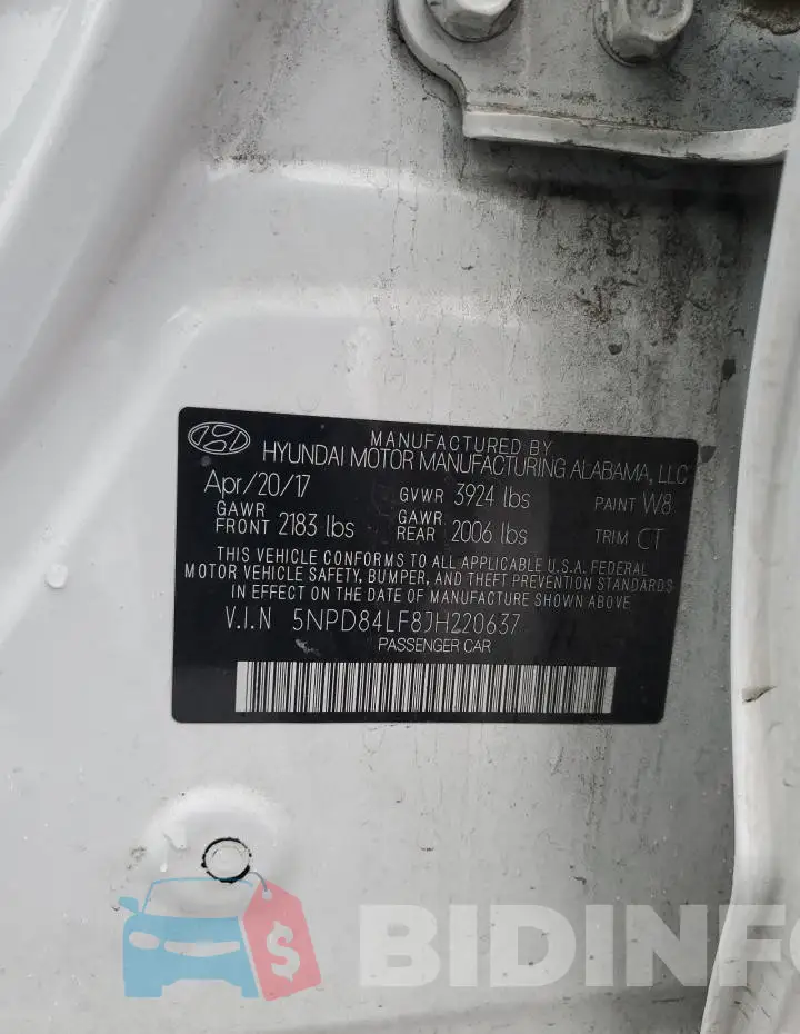 5NPD84LF8JH220637 Photo# 12