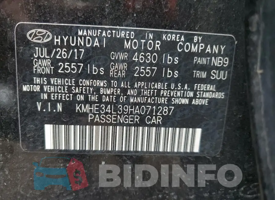 KMHE34L39HA071287 Photo# 13