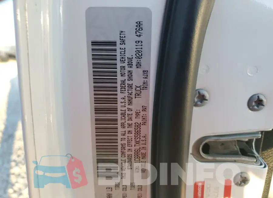 1C6RR6LTXKS586582 Photo# 12