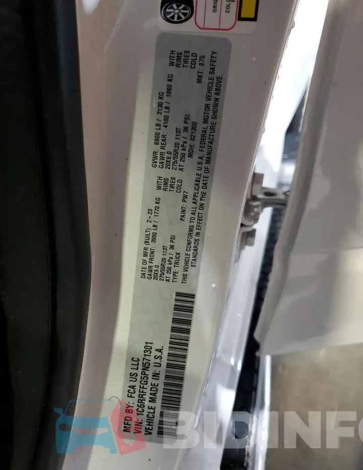 1C6RRFFG5PN571301 Photo# 12