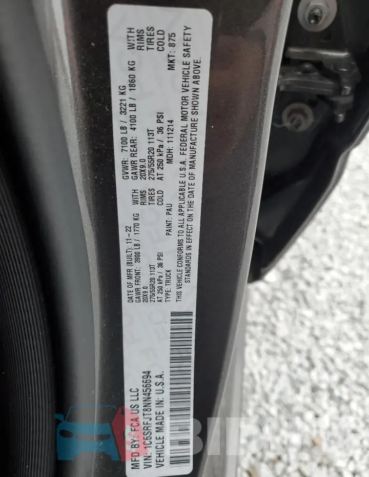 1C6SRFJT8NN456694 Photo# 12
