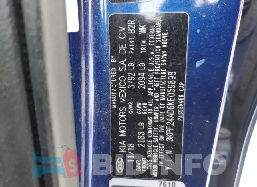3KPF24AD6KE059898 Photo# 12