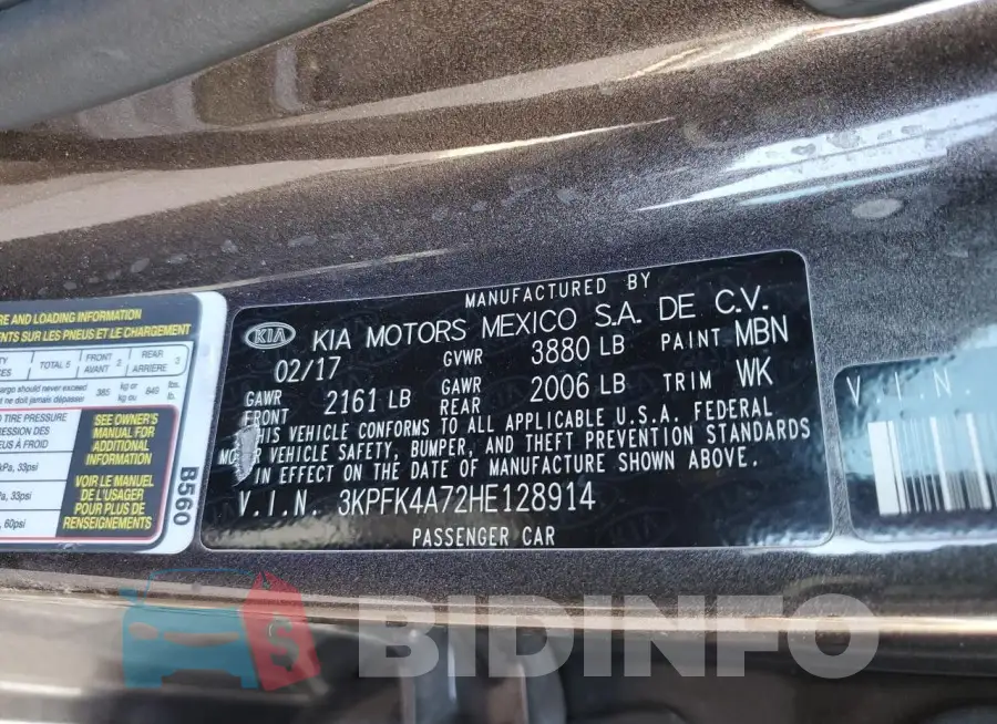 3KPFK4A72HE128914 Photo# 12