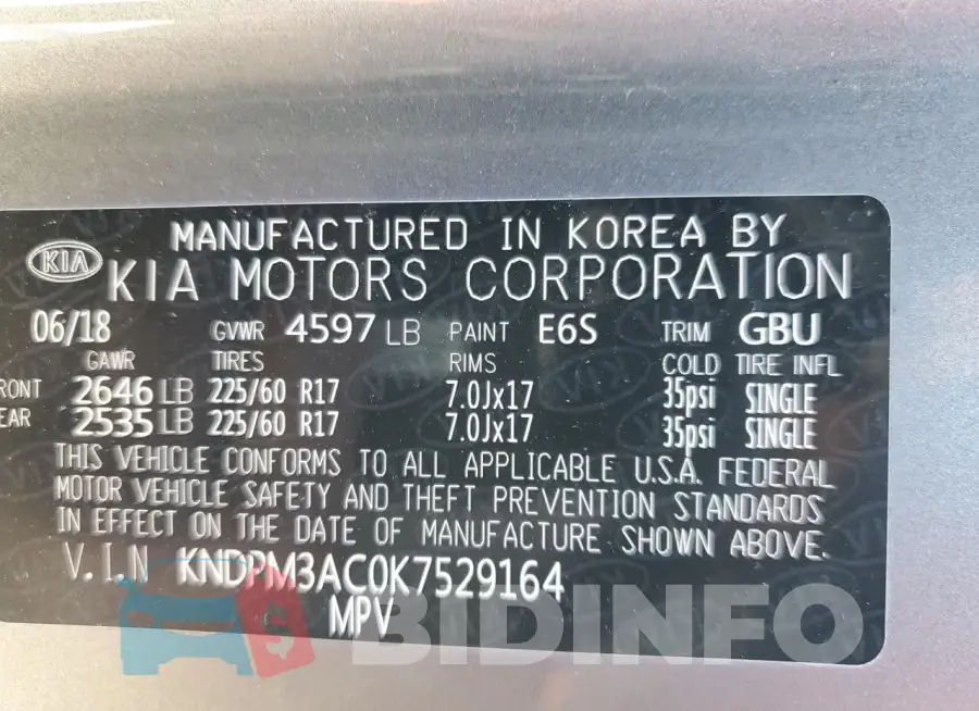 KNDPM3AC0K7529164 Photo# 13