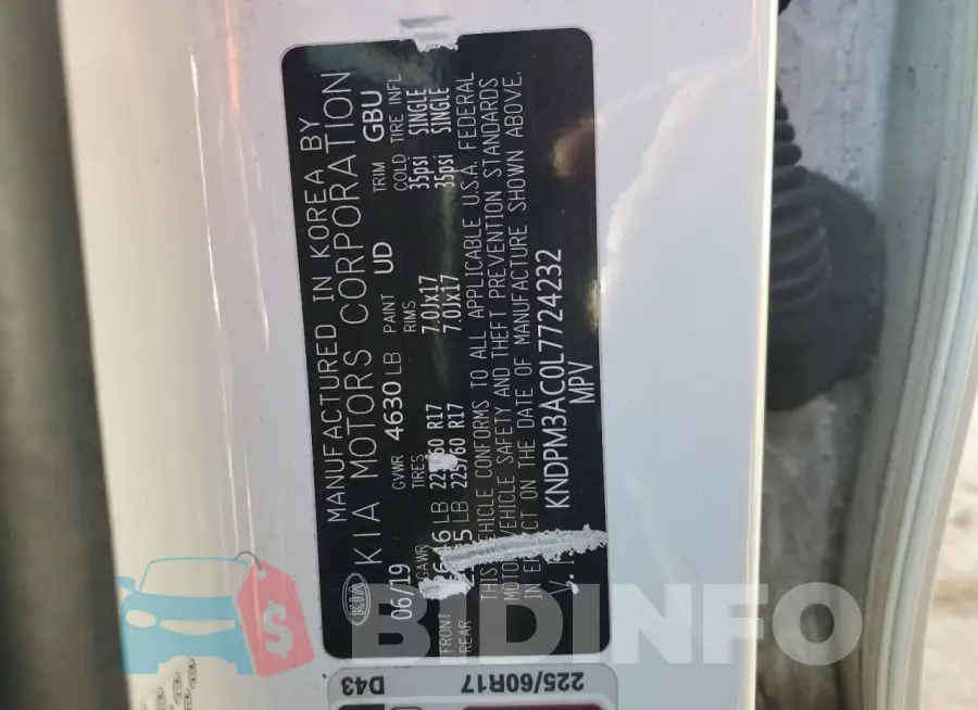 KNDPM3AC0L7724232 Photo# 14