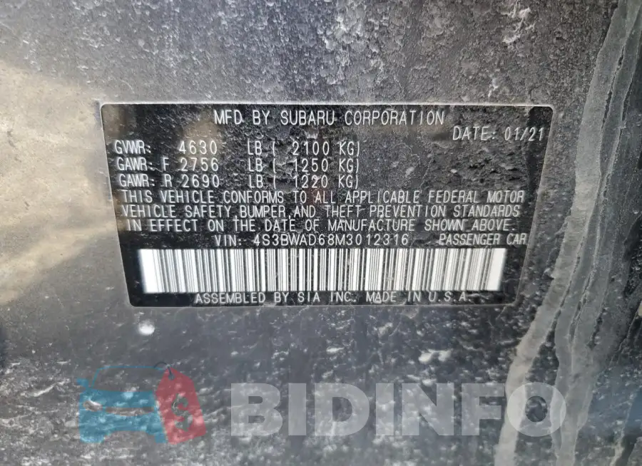 4S3BWAD68M3012316 Photo# 13