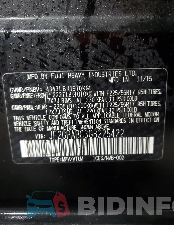 JF2GPABC3G8225422 Photo# 13