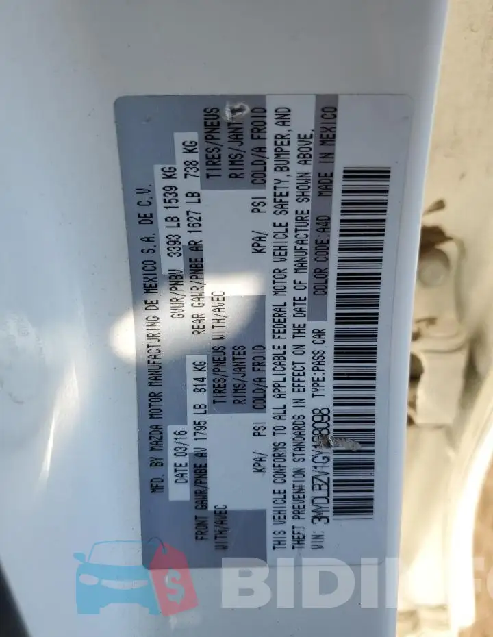 3MYDLBZV1GY138098 Photo# 12