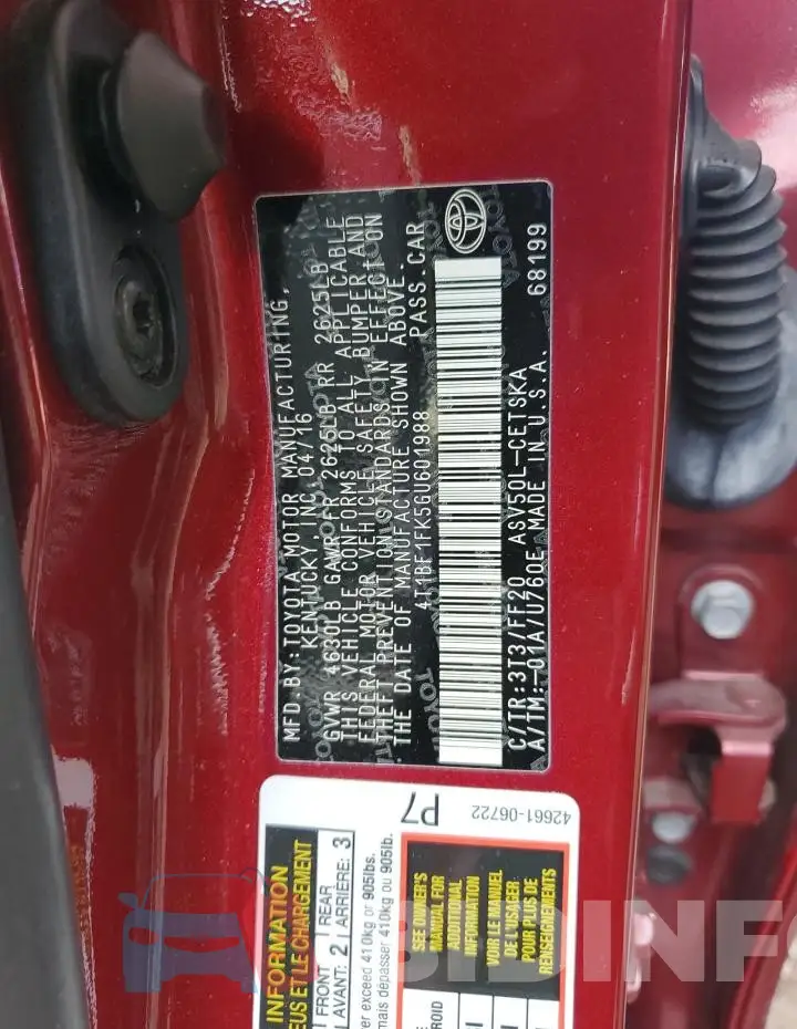 4T1BF1FK5GU601988 Photo# 12
