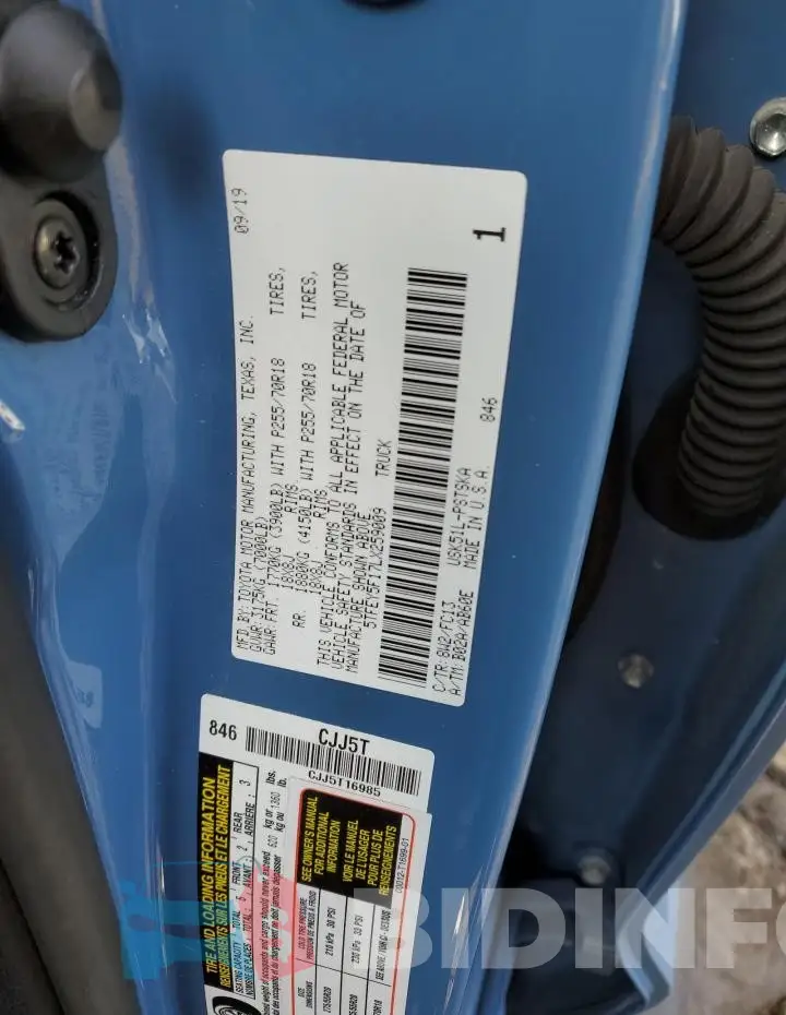 5TFEY5F17LX259009 Photo# 12