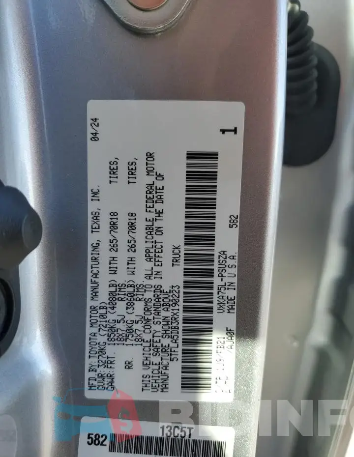 5TFLA5DB3RX190223 Photo# 12