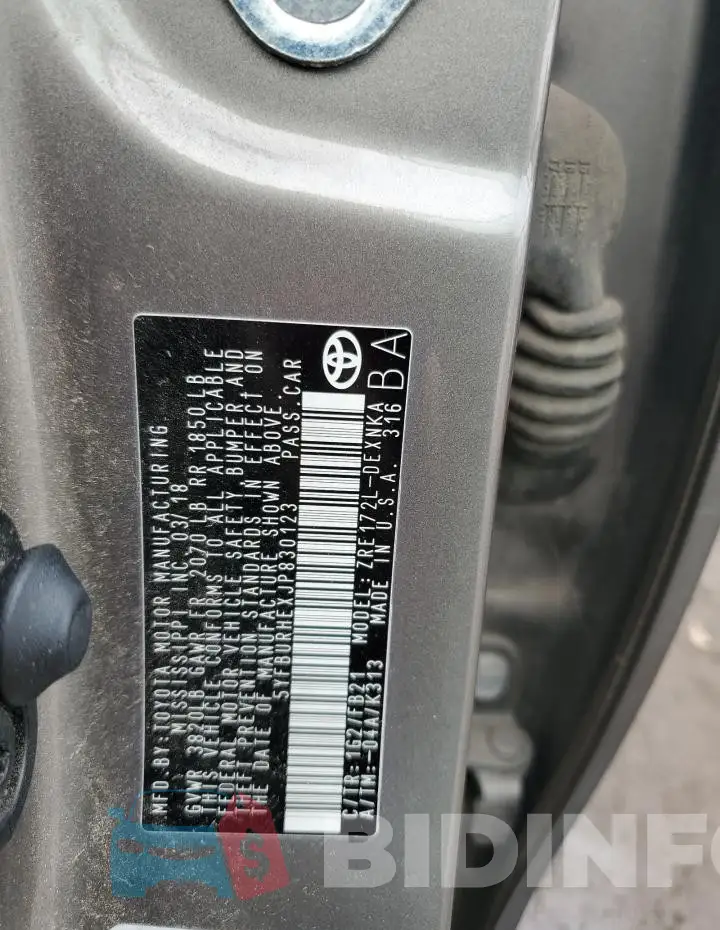 5YFBURHEXJP830123 Photo# 13